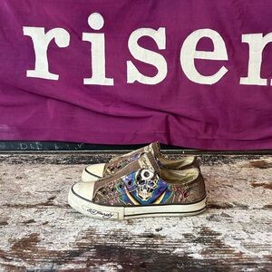 Y2K Emo Grunge Ed Hardy Slip On Sneakers Womens 6